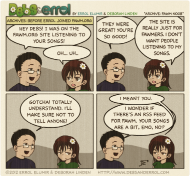 Comic 246 – “ARCHIVE: FAWM Noob”