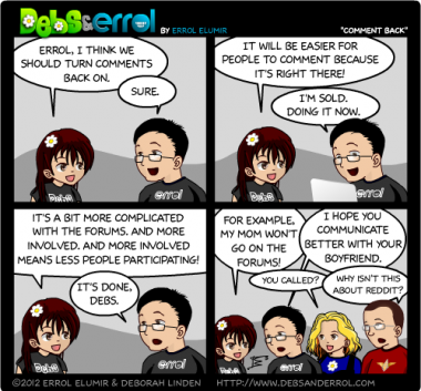 Comic 321 – “Comment Back”
